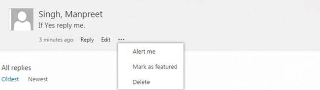 notification option